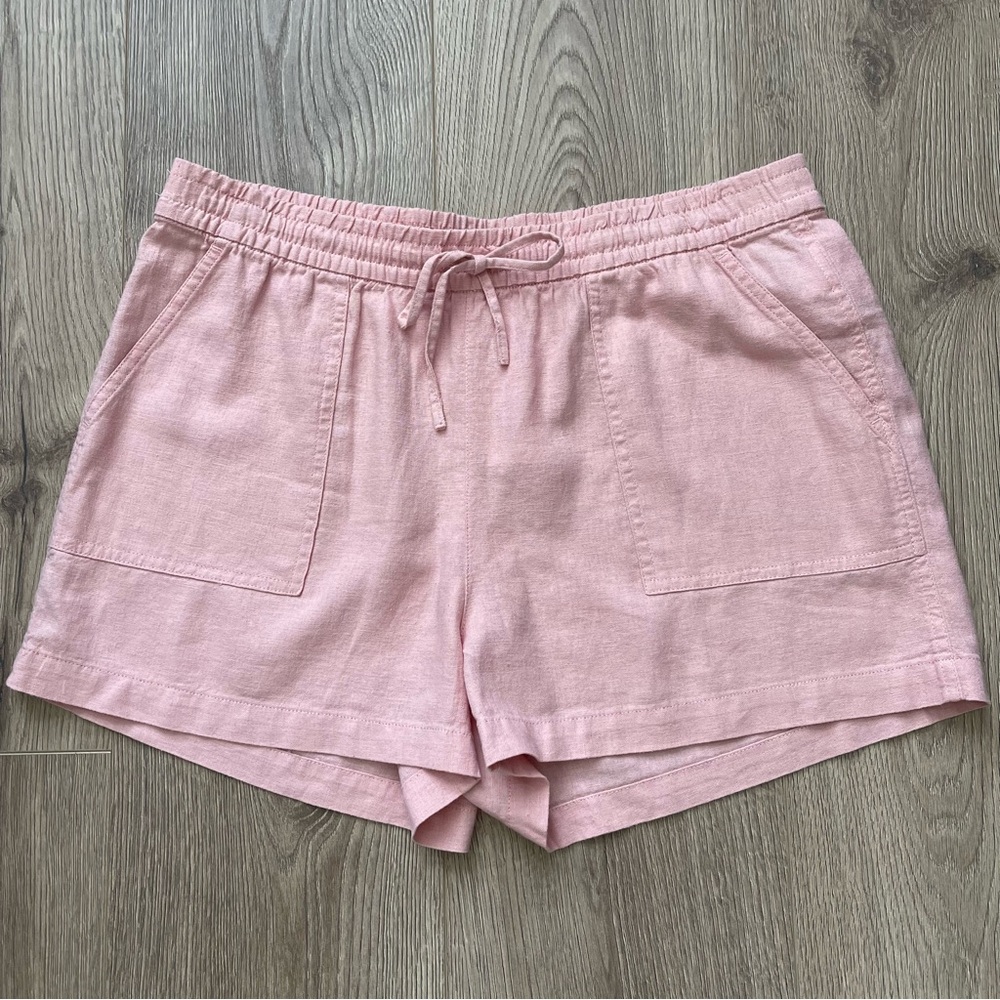 J Crew Linen Blend Drawstring Shorts Size Medium NEW